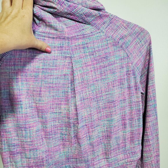 IVIVVA LULULEMON Full Zip Lightweight Jacket Windbreaker Packable Plaid Girls 14 - Picture 9 of 16